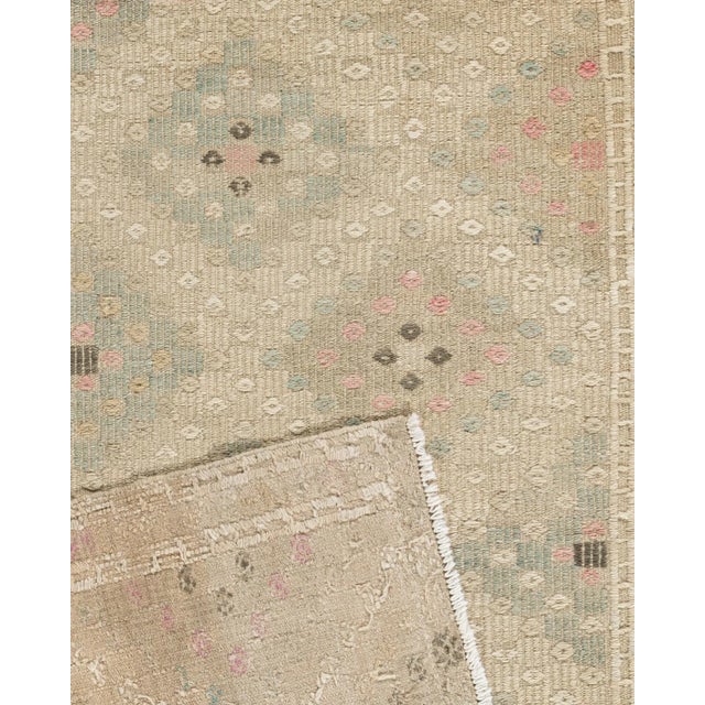 1940s 1940s Vintage Beige Turkish Jajim Area Rug 2'10 X 4'2 For Sale - Image 5 of 5