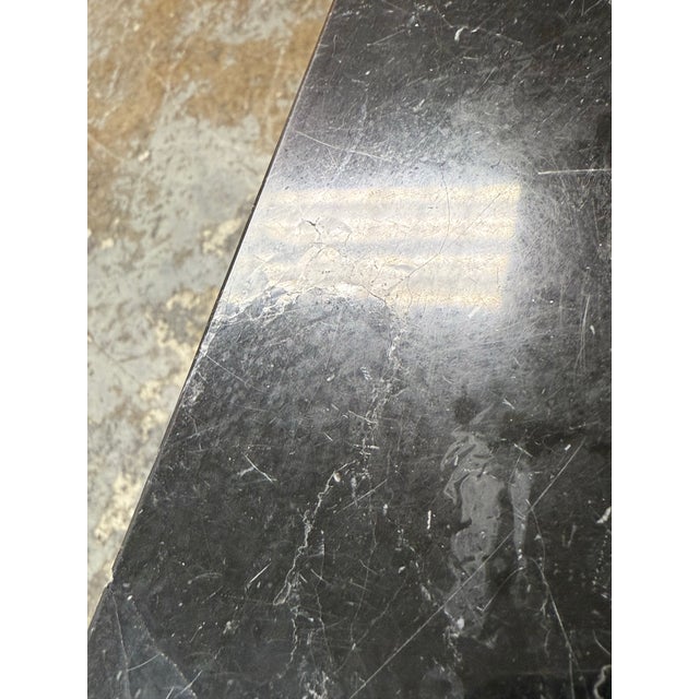 Black Vintage Empire Style Console + Marble Top For Sale - Image 8 of 12