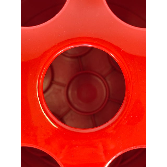 Red Dedalo Umbrella Stand by Emma Gismondi Schweinberger for Artemide, 1960s For Sale - Image 8 of 10
