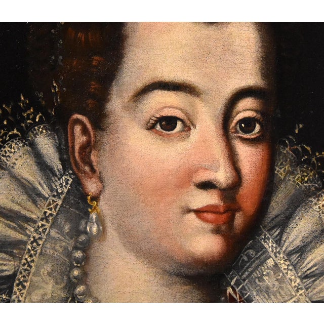 Scipione Pulzone / Il Gaetano, Portrait of Bianca Cappello, 1590, Oil on Canvas For Sale - Image 7 of 11