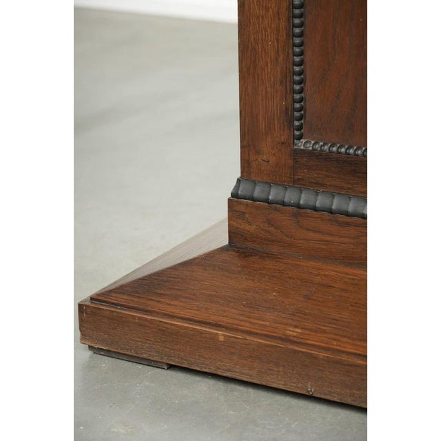 Dutch Oak Side Table/Center Table in Luxurious Amsterdam School Design with Exquisite Details For Sale - Image 12 of 13