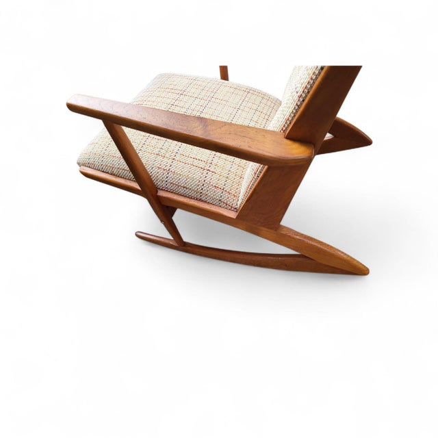 Mid-Century Danish Boomerang Rocking Chair Model 97 Søren Jensen v. Tønder Møbelwærk ​, 1950s For Sale - Image 15 of 17