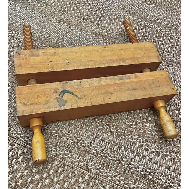 Vintage Professional Bookbinding Thick Block Finishing Press For Sale - Image 4 of 12