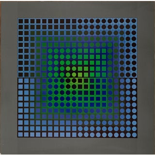 Victor Vasarely, ZOELD, Etching For Sale