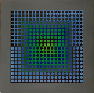 Victor Vasarely, ZOELD, Etching