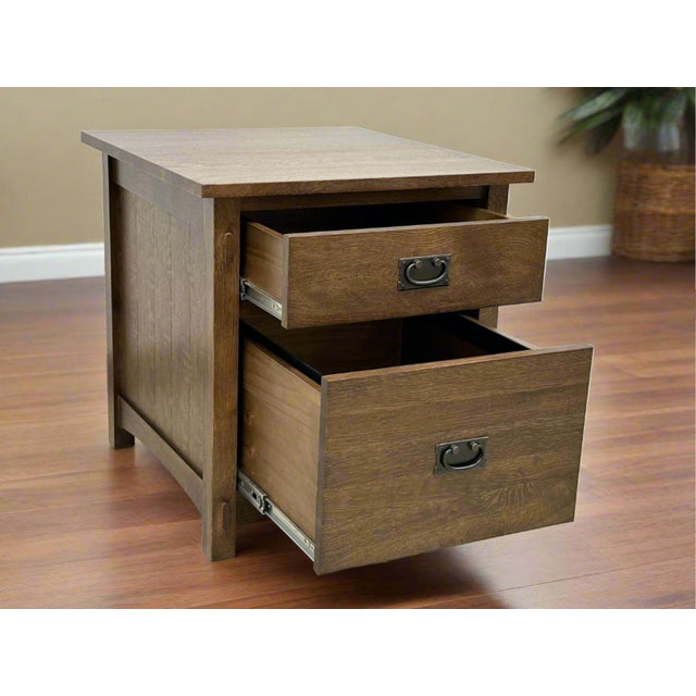 Mission Quarter Sawn Oak File Cabinet - For Sale - Image 10 of 11
