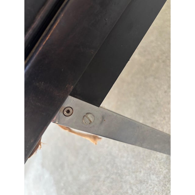 Black Original Florence Knoll De Coene Parallel Bar Slipper Armless Sofa Mid Century For Sale - Image 8 of 17