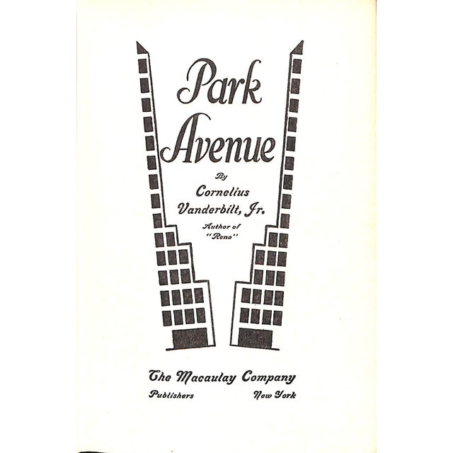 VANDERBILT, Cornelius Jr. Inscribed on FFEP: First Edition- Copy No 21- To my splendid friends with all good wishes and...