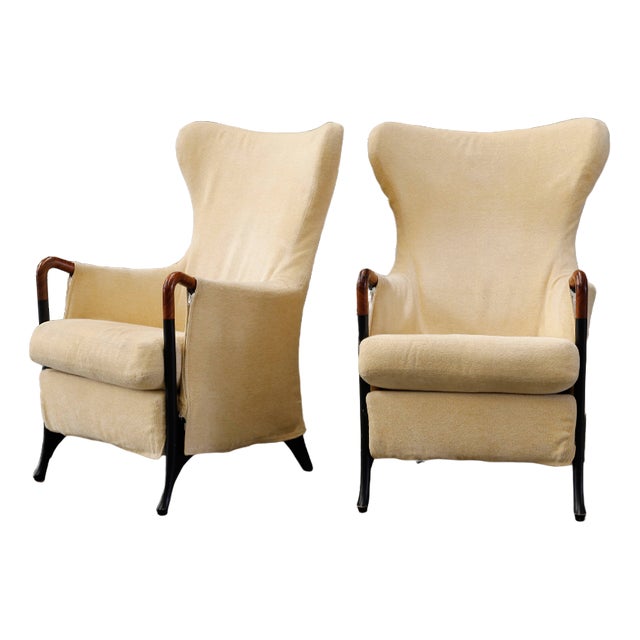 Set of Wing Armchairs by Umberto Asnago for Giorgetti For Sale
