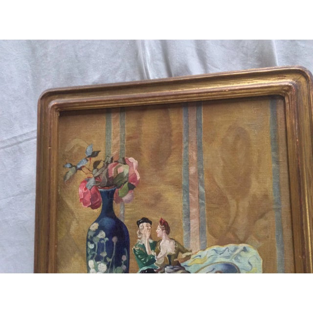 Paint Antique Porcelain Figurines Still Life For Sale - Image 7 of 9