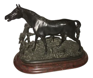 Mid 20th Century Pierre Jules Mene Bronze Horse Sculpture