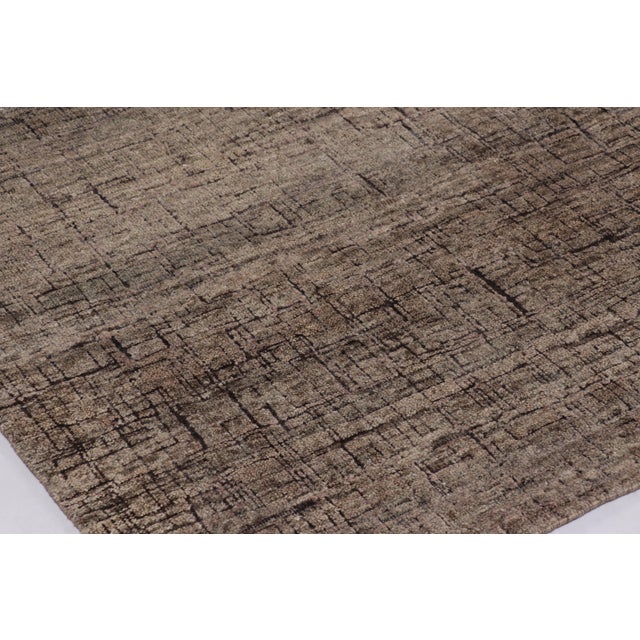 Contemporary Rug & Kilim’s Modern Textural Rug in Rich Brown Tones and Subtle Patterns For Sale - Image 3 of 8