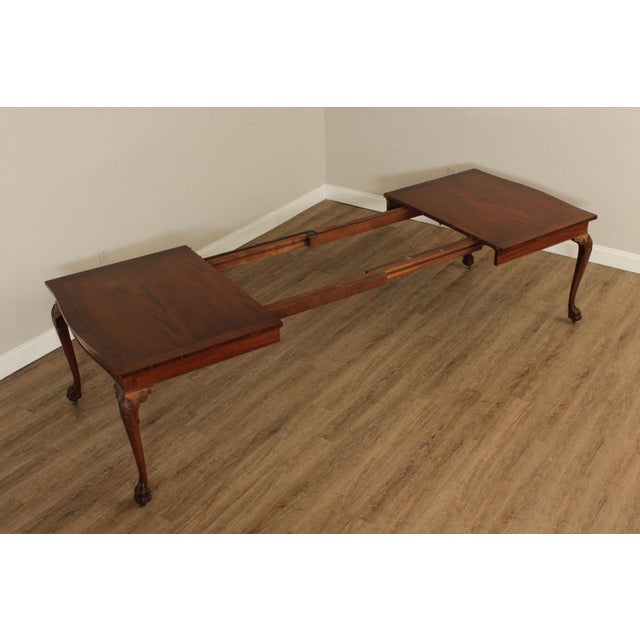 Brown Irish Georgian Style Expandable Mahogany Dining Table For Sale - Image 8 of 12