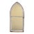 Early to Mid-20th Century Gothic Style Rustic Wood Window With Amber Dimpled Glass For Sale