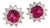 Diamond Rubellite Tourmaline Earrings 14k Gold 1.36 Tcw Certified For Sale