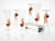 Amber Murano Glass and Pulegoso Nautilus Flutes from Cenedese, 1950s, Set of 6 For Sale - Image 14 of 18