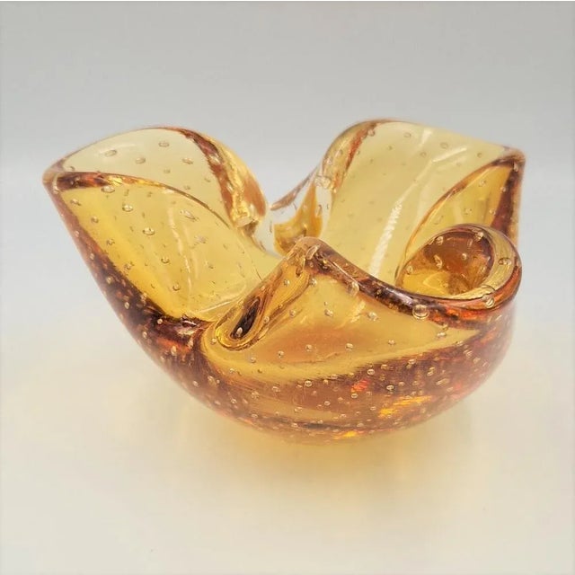 1950s Amber Murano Glass Ashtray, 1950s For Sale - Image 5 of 6