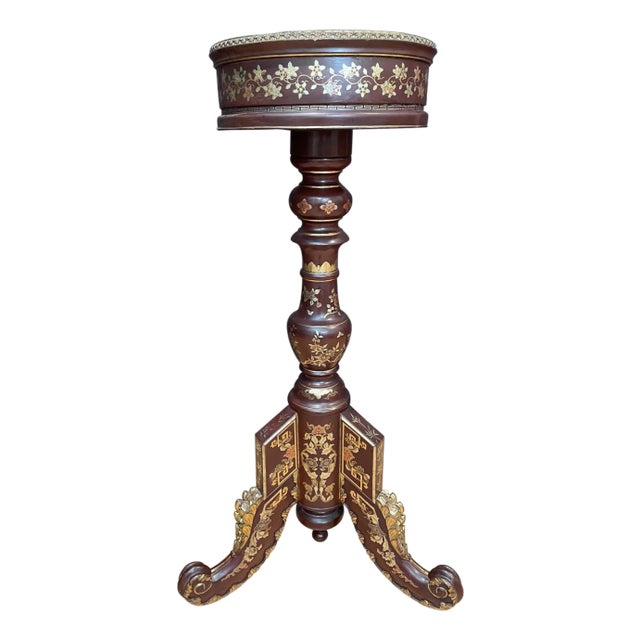 Late 19th Century Red Painted and Gilt Japonisme Plant Stand For Sale