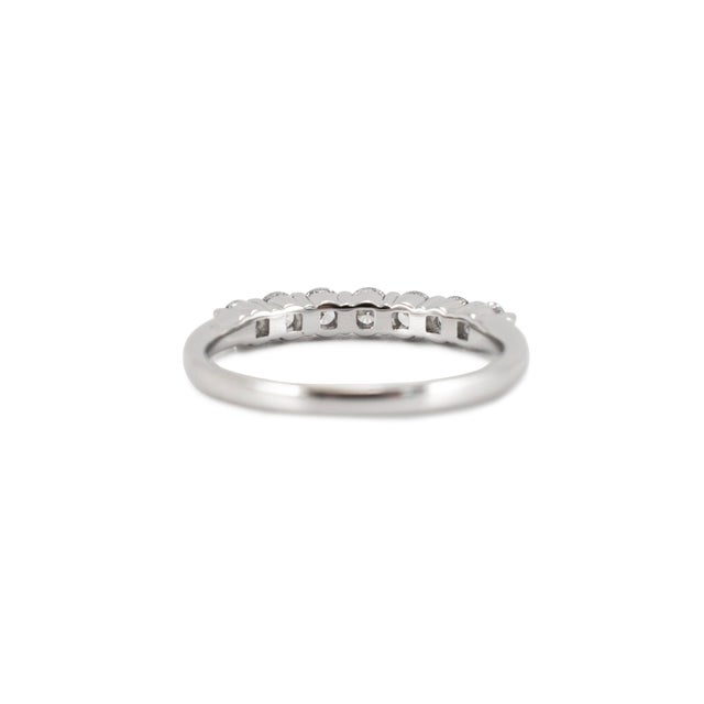 14k White Gold Seven Across Half Eternity 0.45ct Lab Grown Diamond Wedding Band, Size 5.25 For Sale In Houston - Image 6 of 8
