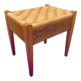 Mid 20th Century Mid Century Modern Danish Cord Footstool For Sale