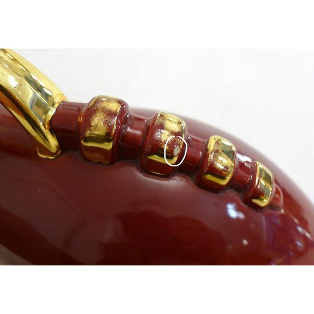 Mid-Century Modern Amphora Vase in Earthenware and Gilding, 1950s For Sale - Image 10 of 11