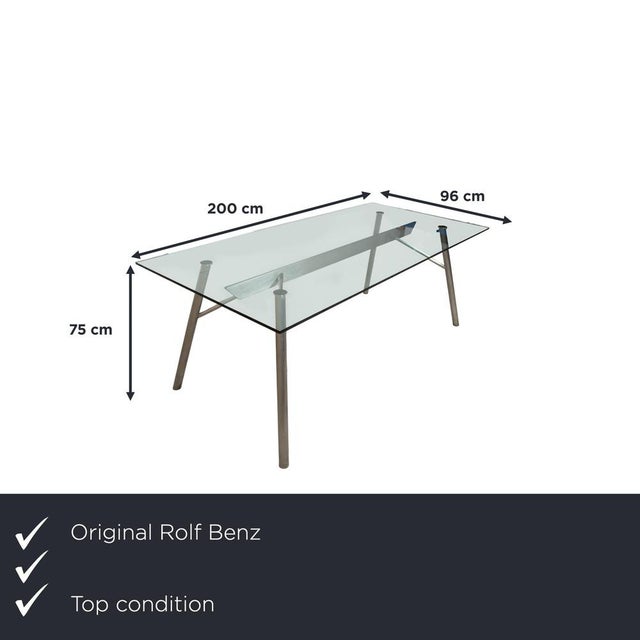 Here you can get a dining table from Rolf Benz that demonstrates how well clear glass and metal can work together. The...