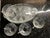 Mid-Century Modern Vintage Mid-Century Modern Anchor Hocking "Grape & Leaf" Clear Pressed Glass Snack Sets For Sale - Image 3 of 4