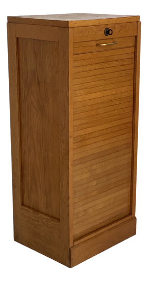 Notarys Cabinet with Roll-Top Door, 1960s