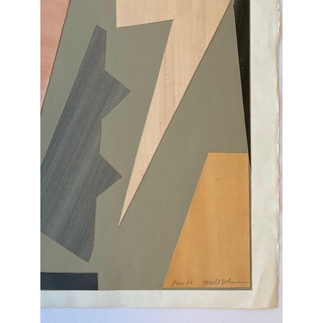Postmodern 1980s Postmodern Geometric Collage by Gerald Johnson For Sale - Image 3 of 6