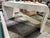Contemporary Restoration Hardware Parchment Leather Desk For Sale - Image 3 of 6