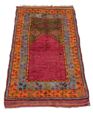 Vintage Hand-Knotted Turkish Prayer Rug - Rare Early-1900s Collector Piece With Tree-of-Life Motif