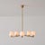 Metal Vintage Italian Brass and Opaline Glass Chandelier, 1950s For Sale - Image 7 of 13