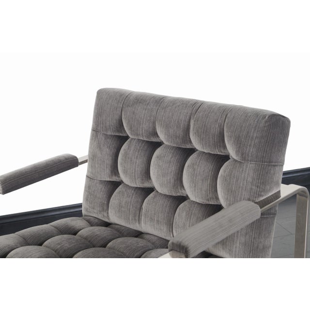 Mid-Century Modern Velvet Lounge Chairs Attributed to Milo Baughman For Sale - Image 11 of 11