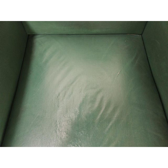 Art Deco Club Chairs in Walnut and Green Eco-Leather, 1940, Set of 2 For Sale - Image 12 of 18