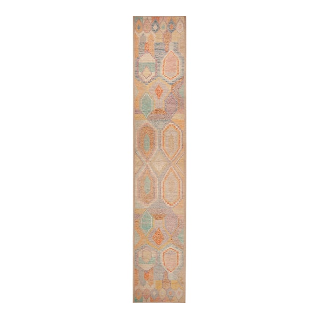 Nazmiyal Collection Contemporary Abstract Runner Rug For Sale