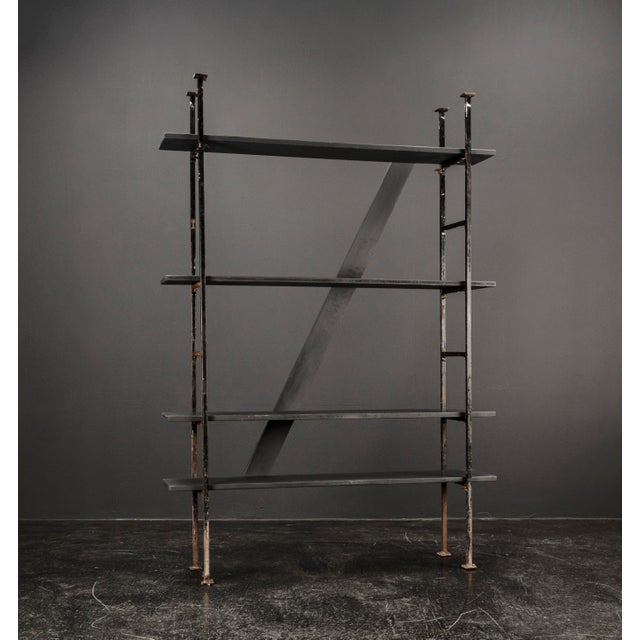 Architects Metal and Wood Shelf, 1920s For Sale - Image 11 of 18