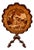 Vintage Black Forest Walnut Tilt Top Table Marquetry Wood Inlay For Sale