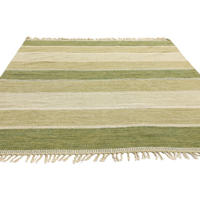 Mid-Century Modern Vintage Swedish Rollakan Rug, 04'06 X 06'11 For Sale - Image 3 of 10