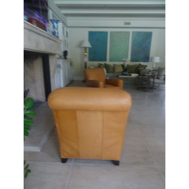 Art Deco Style Leather Chairs by Lee Industries For Sale - Image 9 of 11
