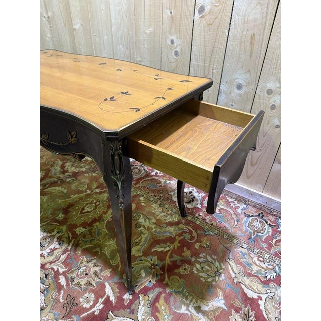 Louis XV Style Console Table in Blackened Wood For Sale - Image 5 of 8