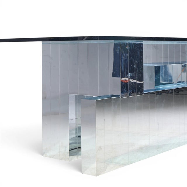 Directional Paul Evans for Directional Cityscape Mid Century Chrome Dining Table For Sale - Image 4 of 8