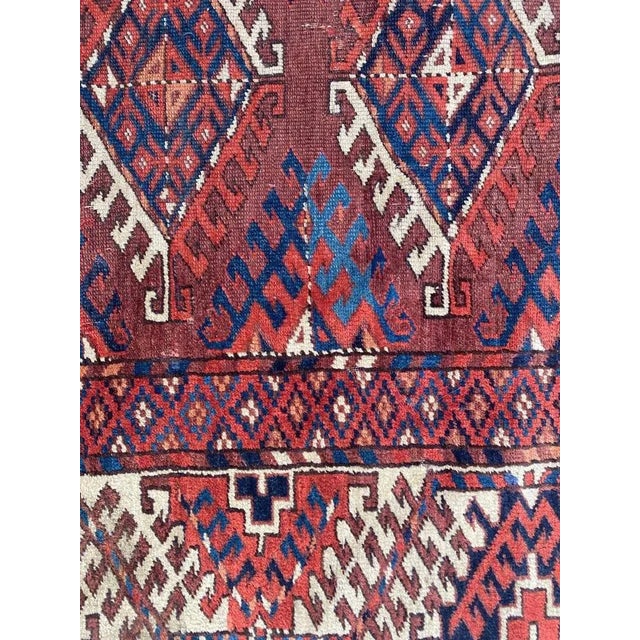 Antique Turkmen Yumut Rug For Sale - Image 12 of 18