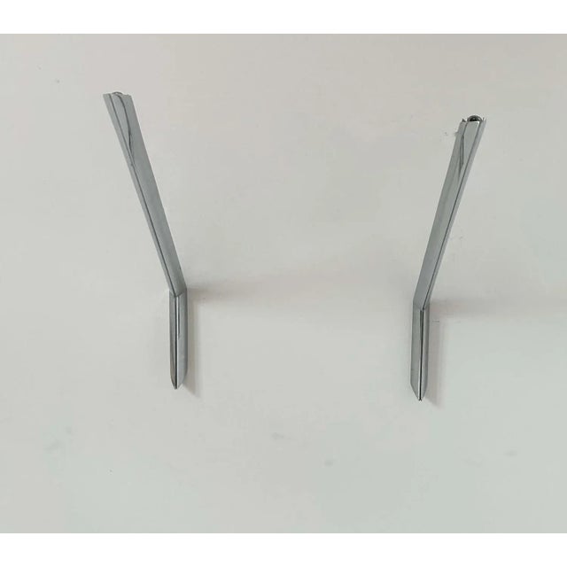 Vintage Wall Lights in Chrome Metal, France, 1970, Set of 2 For Sale - Image 6 of 12