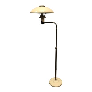 Vintage Mid Century Modern Beige Floor Lamp For Sale