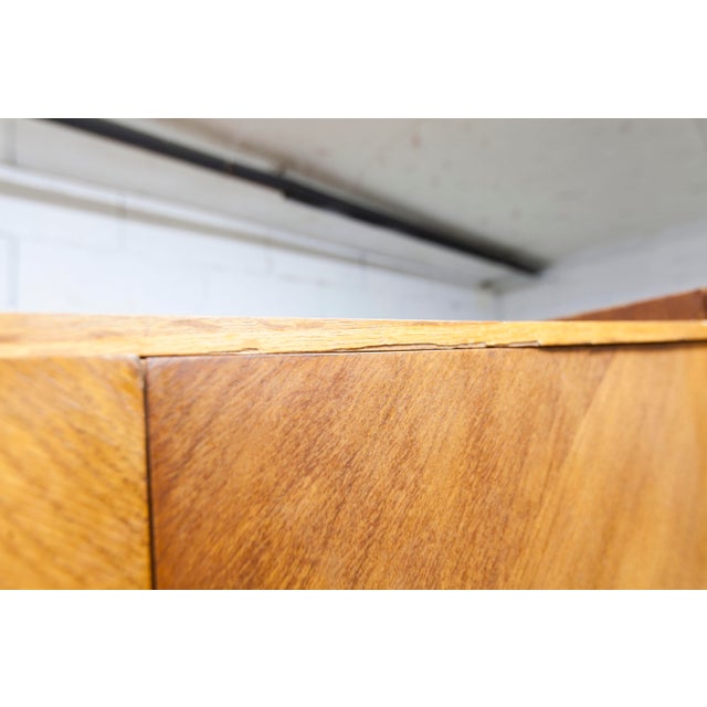 Mid-Century Modern Oak Veneer Wardrobe with Doors and Drawers, 1950s For Sale - Image 14 of 18