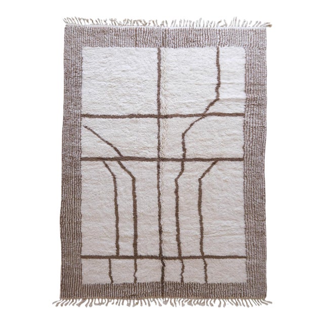 Ivory Moroccan Rug - 11.5 X 8 Ft For Sale