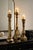 Late 20th Century Monumental Sculptural Brass Floor Candlesticks, Set of 3 — Neoclassical Column Forms in Aged Sunlit Gold Finish (33”–36.5”) For Sale - Image 5 of 7