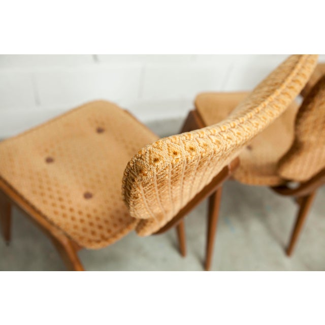 Chairs and Lounge Armchairs attributed to Roger Landault for ABC, 1950s, Set of 6 For Sale - Image 9 of 18