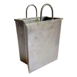Italian 1960s Brass Shopping Bag Sculpture in the Manner of Gio Ponti For Sale