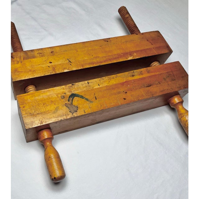 Wood Vintage Professional Bookbinding Thick Block Finishing Press For Sale - Image 7 of 12